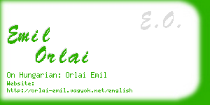 emil orlai business card